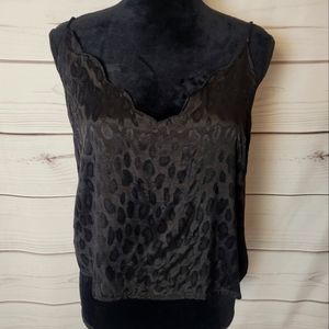 Topshop black leopard tank top blouse new Medium 8